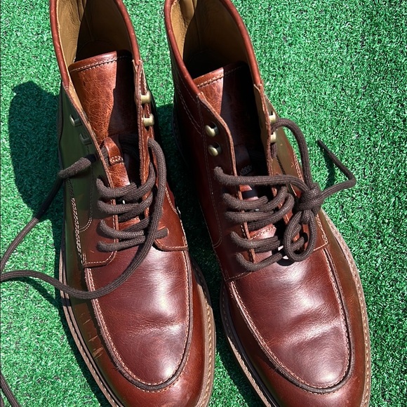 Johnston & Murphy Brown Leather Boots Lace-up Design main image 4
